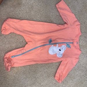 Two zipper baby girl sleeper